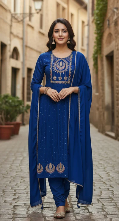 silk kurti set