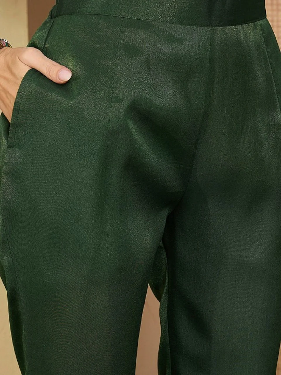 green kurti pant